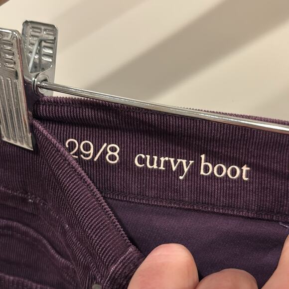 🔥🔥FIRE SALE🔥🔥 LOFT burgundy cords, size 8 curvy bootcut - Picture 2 of 5